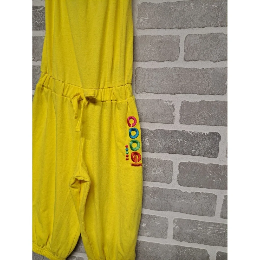 Coogi Romper Girls‎ Yellow Square Neck Racer Back Sleeveless  Drawstring Size 5